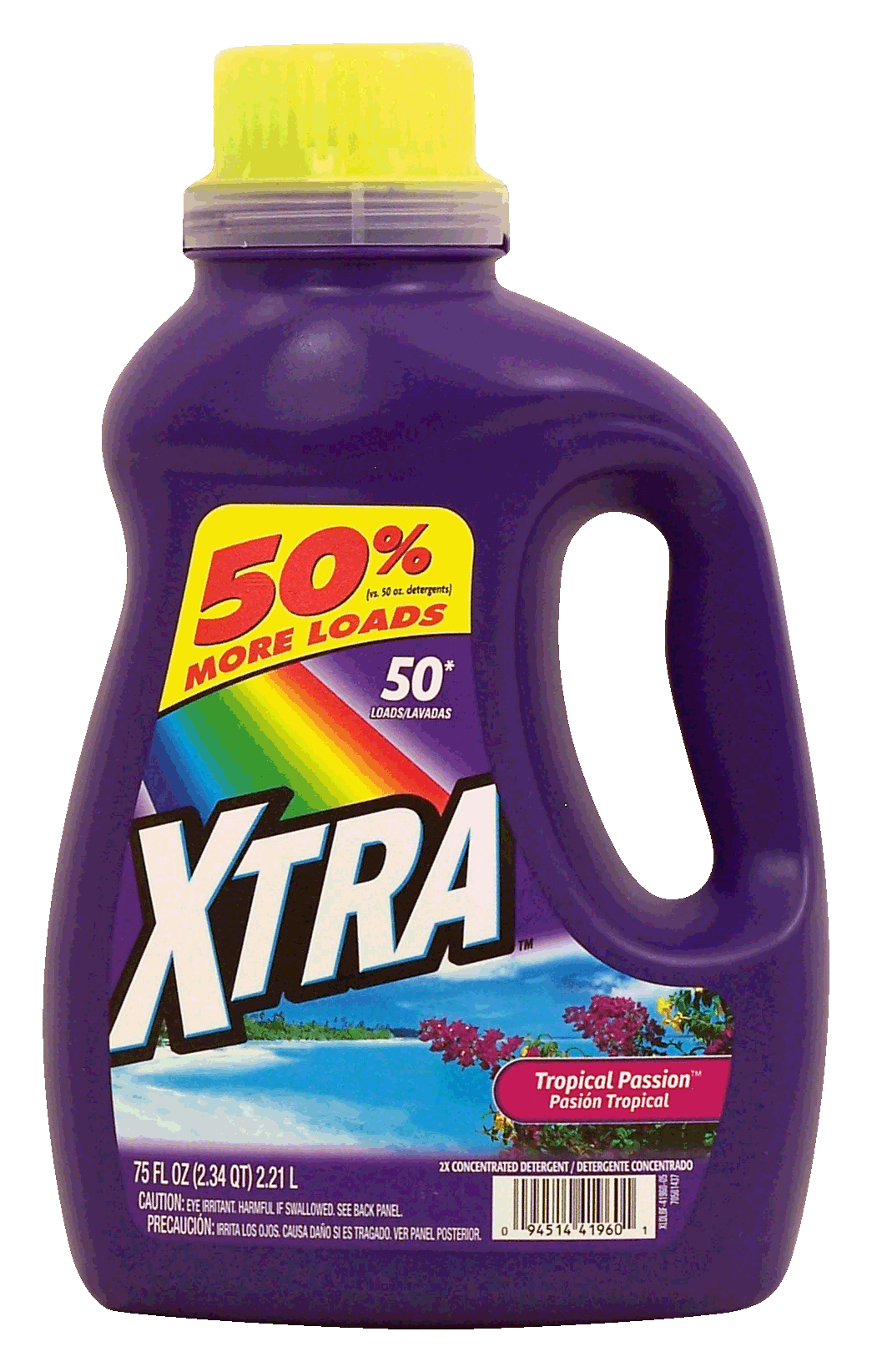 Xtra  liquid laundry detergent, tropical passion scent, 50 loads Full-Size Picture